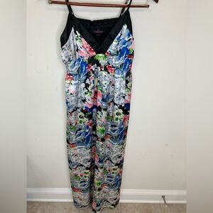 PINK Collection M Beautiful Milkmaid Stretchy Floral Maxi Dress